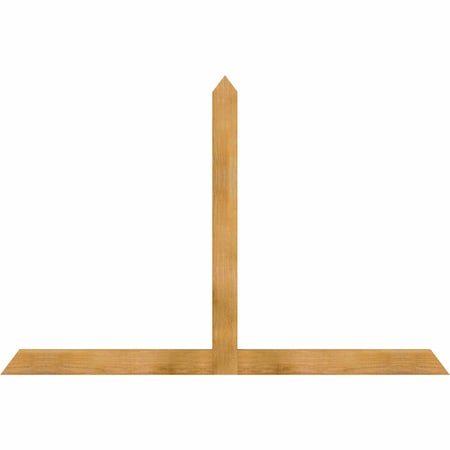 Ekena Millwork Portland Rough Sawn Timber Gable Bracket, Western Red Cedar, 72"W x 48"H x 2"D x 4"F, 16/12 Pitch GBW072X48X0204POR00RWR
